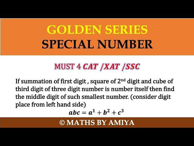 Must know about this number: Golden Series : Maths By Amiya