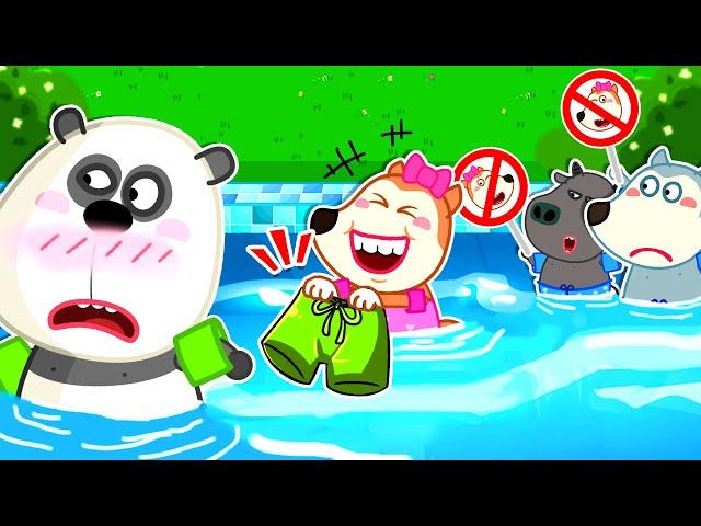 Don't Be Mean! Lucy! Embarrassing Moments At The Swimming Pool  Wolfoo Kids Cartoon