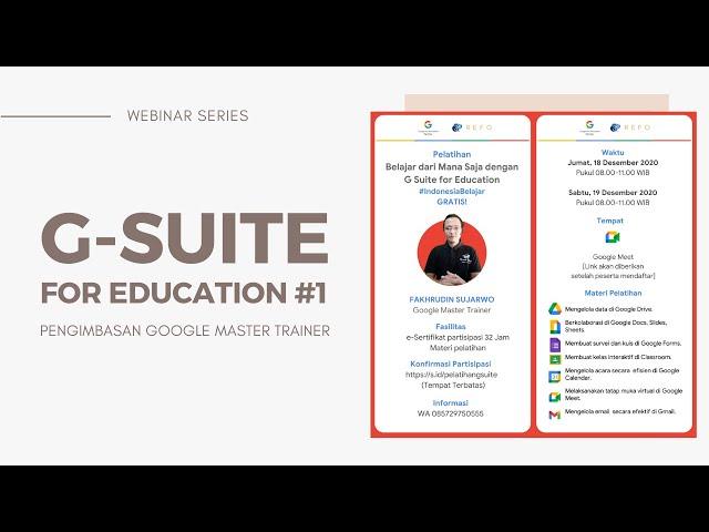 G-Suite for Education #1 - Webinar Google Master Trainer