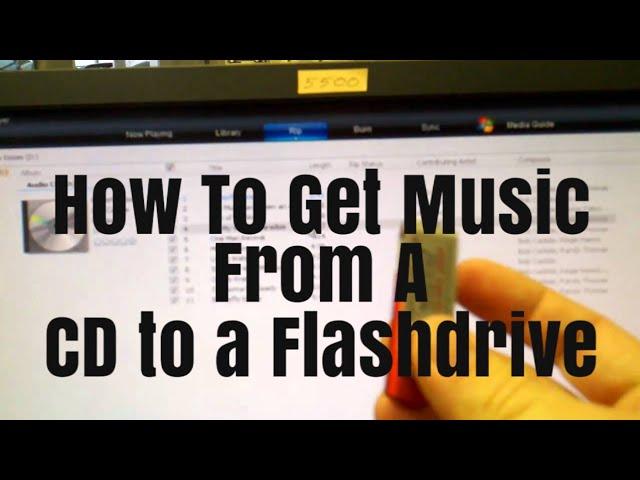 How to get your music from your CD to a Flash Drive with Windows 10 and Media Player 12