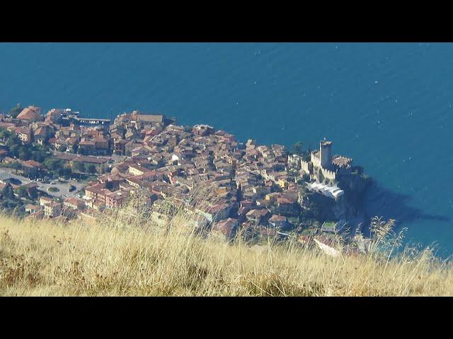 Malcesine and the Scaliger Castle seen from Monte Baldo - Lake Garda, Italy