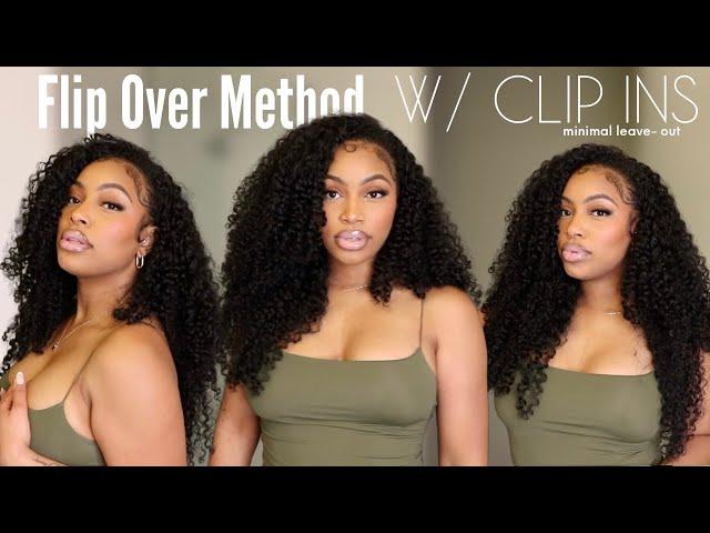 QUICK FLIP OVER METHOD USING CLIP INS: Minimal LeaveOut (Easy & Fast Using Only 10 pcs) | CURLSQUEEN