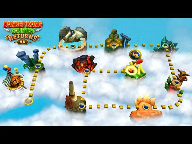 Donkey Kong Country Returns HD - Secret World: Cloud - 100% Walkthrough