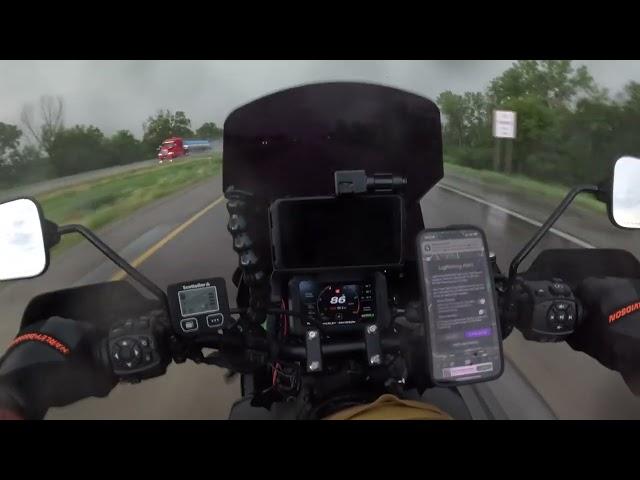 Brave, Stupid or Lucky?  Trying to out-ride a mini tornado, hail storm in Omaha Nebraska