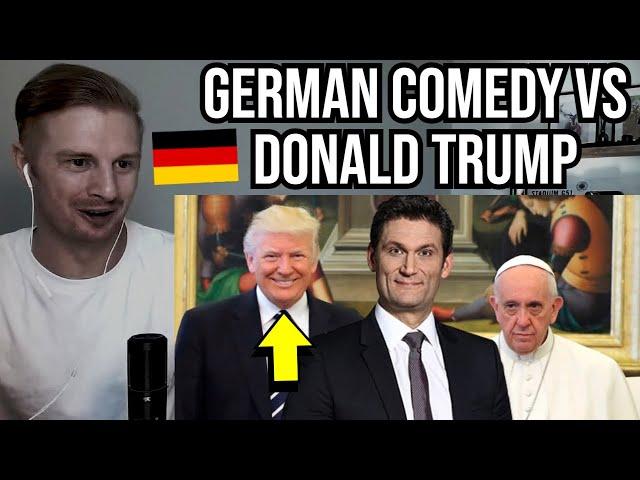 Reaction To German Comedy ROASTS Donald Trump!!