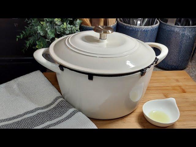 How to season an Enameled Cast Iron Dutch Oven ( TRAMONTINA )