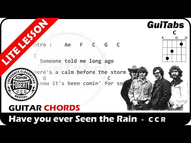 HAVE YOU EVER SEEN THE RAIN  - Creedence Clearwater Revival ( Lyrics and GuiTar Chords ) 