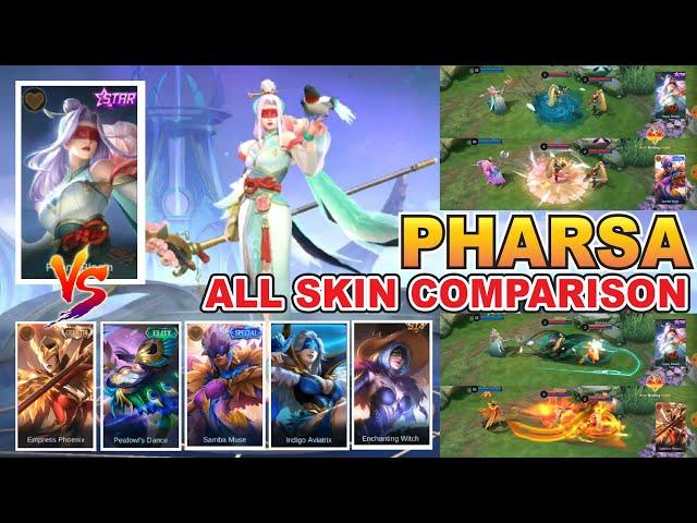 PHARSA STARLIGHT SKIN COMPARISON Effects ( Peony Bloom ) September 2021 Mobile Legends MLBB