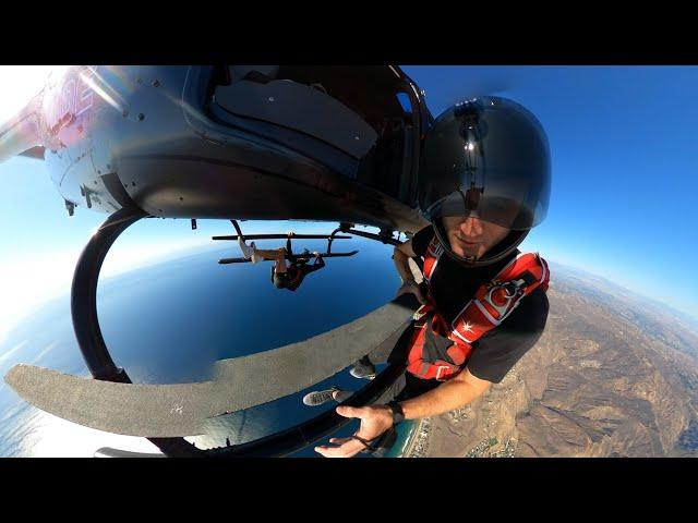 My First Helicopter Skydive in Malibu