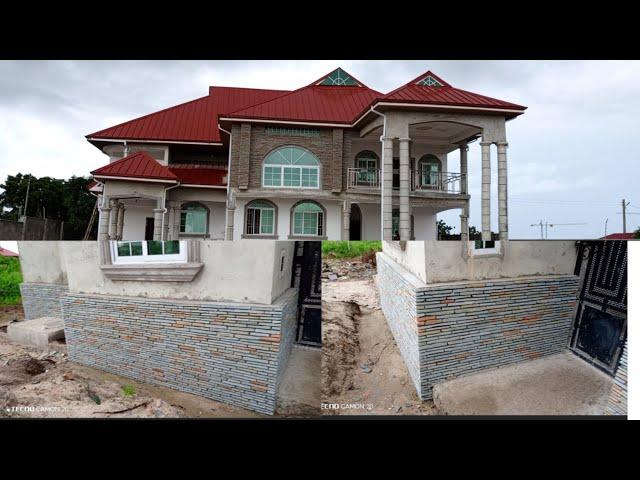 building in Ghana  || the cost by fixing this natural stones ...