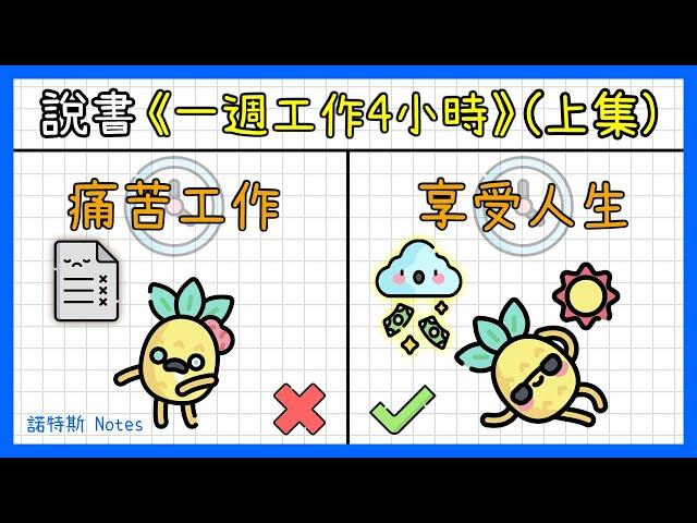 一週工作4小時: 擺脫朝九晚五的窮忙生活，晉身新富族(上集)｜The 4-Hour Workweek by Tim Ferriss｜手繪白板動畫說書｜好書推薦