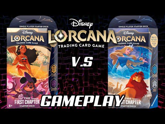 The Disney Lorcana STARTER DECK Battle! (Tutorial)