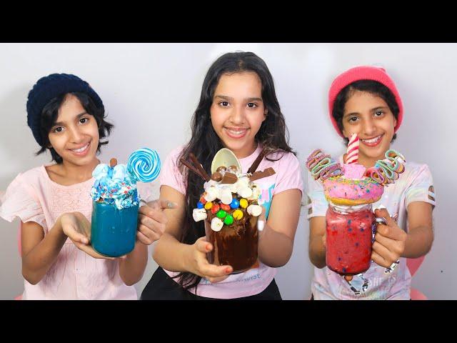 ! Crazy candy milkshake challenge