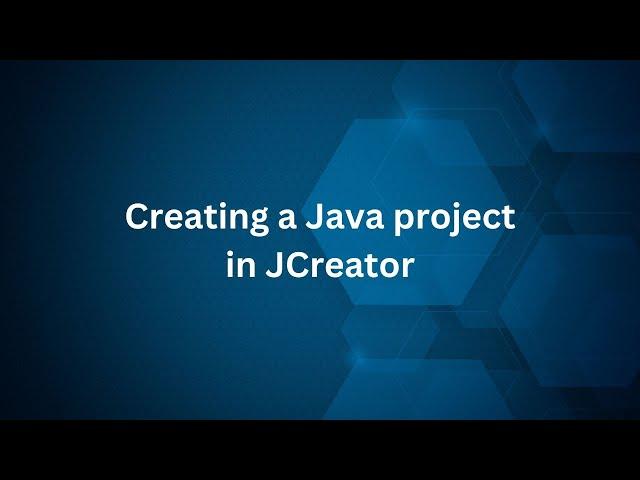 Setting up a Java project using JCreator v. 4.5LE