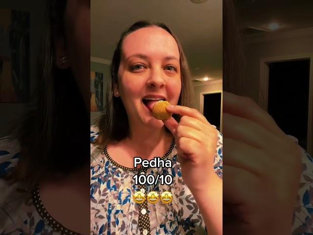 Trying Indian Sweets For The First Time  #indiansweets #indiandessert #foodvideos #foodie