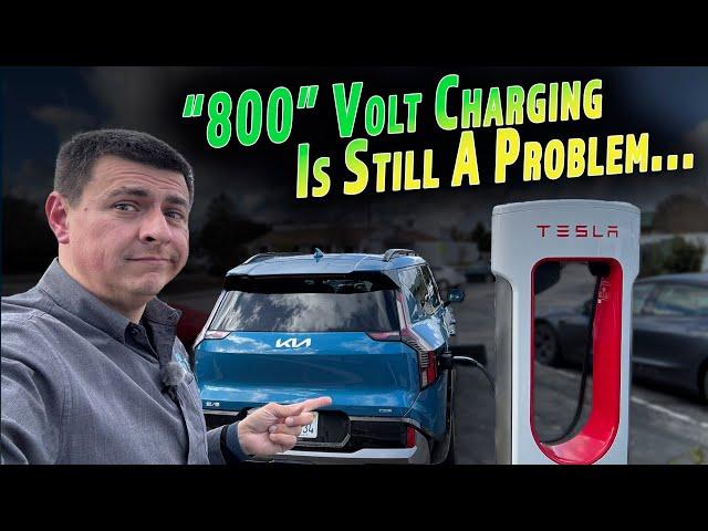 Supercharging A Kia EV9 Shows That Tesla Isn't Ready For The 800V Revolution... Yet.