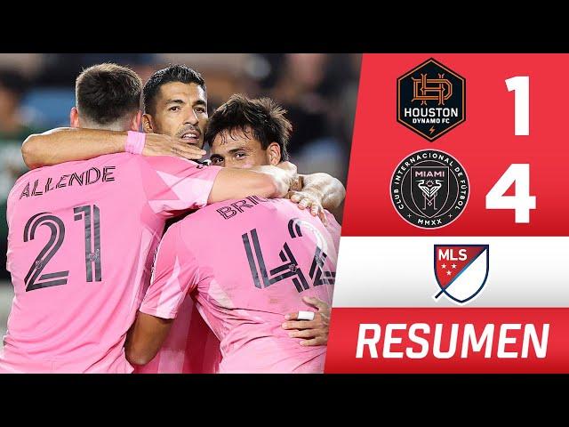 Con GOLAZO de LUIS SUÁREZ a lo MESSI, INTER MIAMI GOLEÓ a Houston Dynamo. Doblete de SEGOVIA | MLS