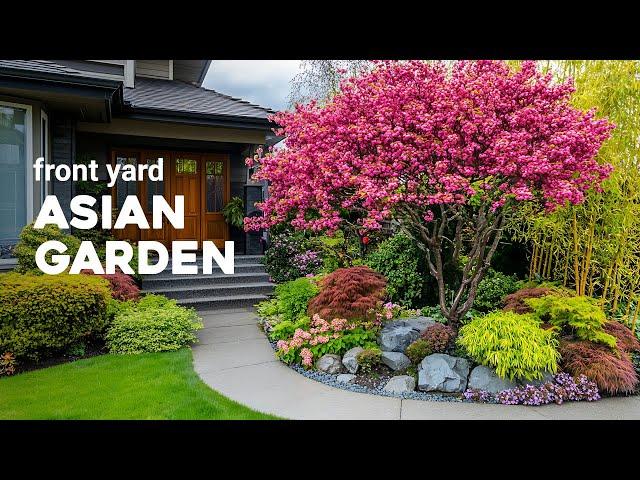 Asian-Inspired Front Yard Garden Design: A Zen Oasis