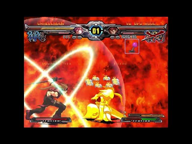 Sol vs Gold Order Sol (Maniac CPU) - Guilty Gear XX Λ Core