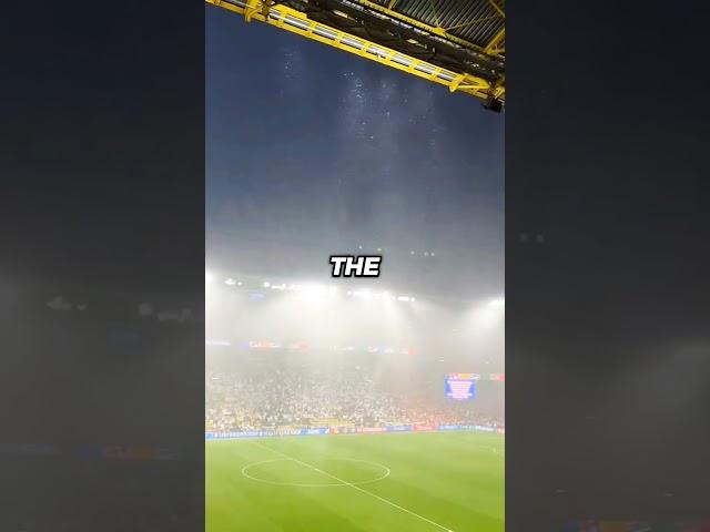 LIGHTNING ALMOST STRUCK THE STADIUM DURING THE GERMANY DENMARK MATCH ️