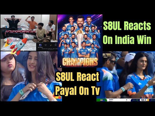 S8UL React On India Win & Payal On Tv | Payal In Final Match #payal #payalgaming