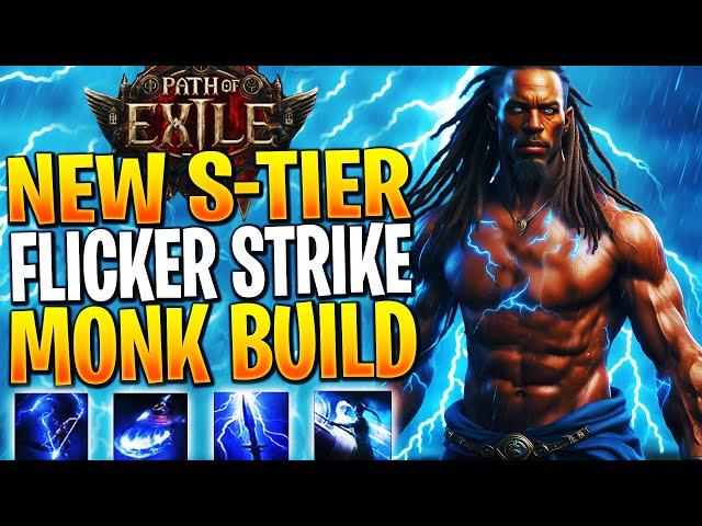 NEW TOP 1 BUILD! FLICKER STRIKE MONK BUILD! Path of Exile 2 Monk Build