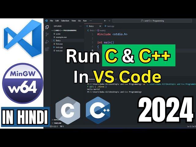 Vs code Setup For C And C++ In Hindi 2024 | Run C and C++ In Visual Studio Code #c #vscode