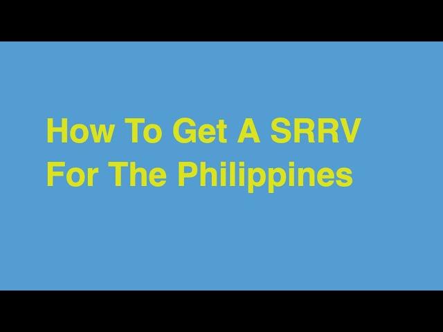 How To Get A SRRV Military Expanded Courtesy In The Philippines