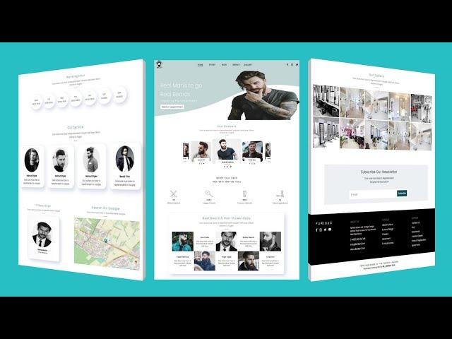 How To Make Complete Responsive Saloon Website Step By Step Using HTML, CSS And JS