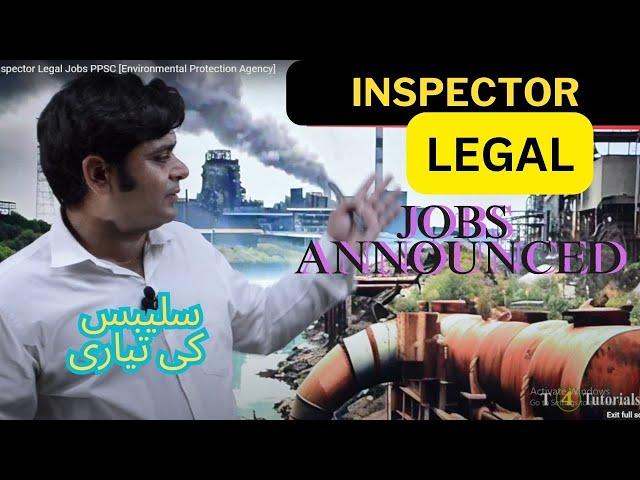Inspector Legal Jobs PPSC [Environmental Protection Agency]