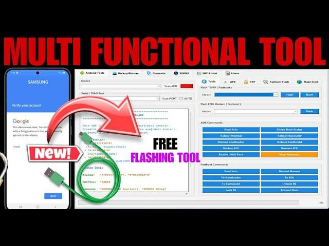  FREE Flash - Multi Functional Tool New, Easily All Android FRP Bypass Free, Remove FRP Unlock Free