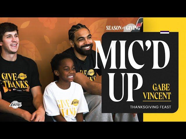 Gabe Vincent Mic'd Up at Thanksgiving Feast | Season of Giving