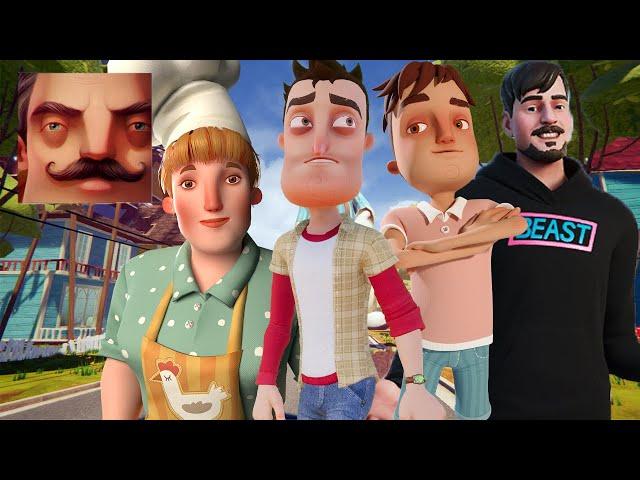 Hello Neighbor - My New Neighbor 2 Aaron Player Baker MrBeast Final History Gameplay Walkthrough