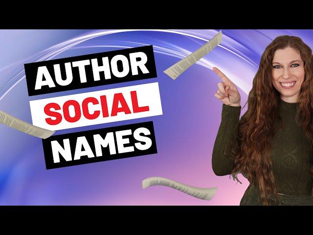 Should I Use My Author Name Or Series Name For My Social Medias?