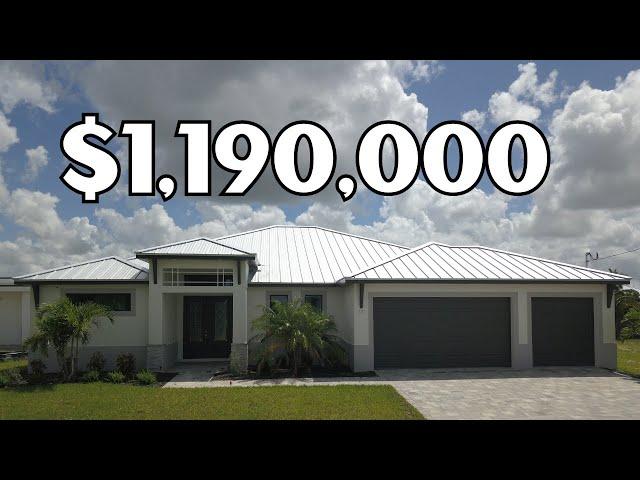 Inside a Stunning Cape Coral New Construction Property Tour | Modern Luxury Home with Canal Views