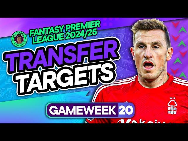 MY FPL GW20 TRANSFER TARGETS ️  Chris Wood vs Gabriel Jesus?  | Fantasy Premier League 2024/25