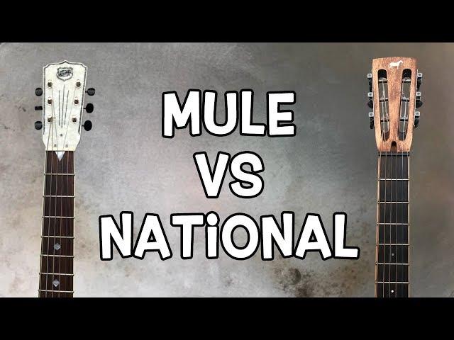 Mule VS National Resonator Comparison (both single cone but different f hole/grill style)