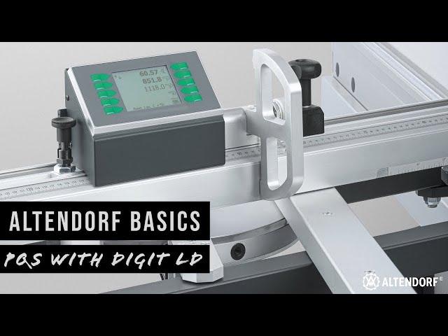 Highest precision - Parallelogram cross slide with digital display I Altendorf Group America