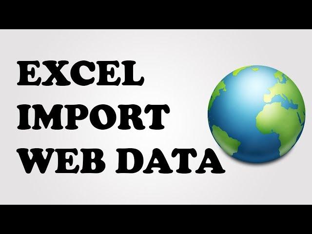 Import Web Data into Excel 2016