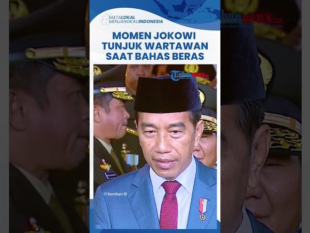 Momen Presiden Jokowi Tunjuk-tunjuk Wartawan Ketika Disinggung soal Melonjaknya Harga Beras