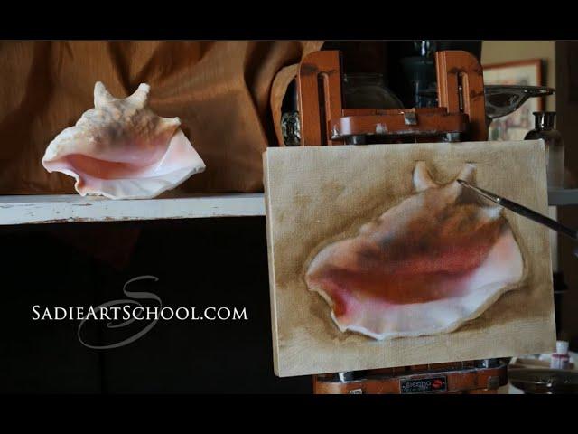 Ruffle Conch Painting Timelapse by Sadie Valeri