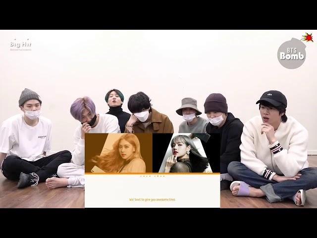 Bts reaction to blackpink (rosé&lisa awesome song)