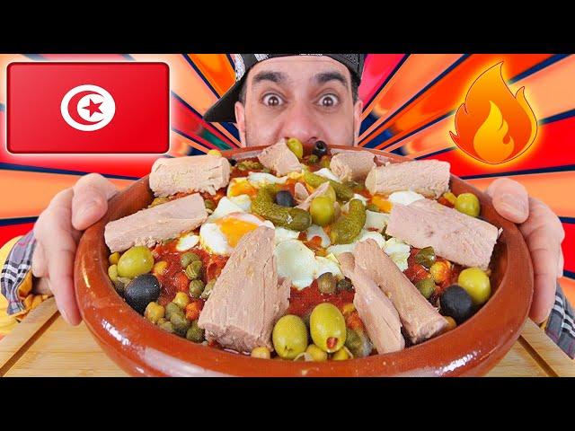 تحدي اللبلابي التونسي الحار بالهريسة التونسية الأصلية النارية Super Spicy Tunisian Lablabi Challenge