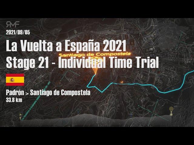 La Vuelta a España 2021 - Stage 21/21 (ITT) - (Padrón - Santiago de Compostela) - Route Animation