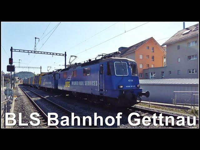 BLS und WRS Zugsichtungen beim Bahnhof Gettnau, Kanton Luzern, Schweiz 2022