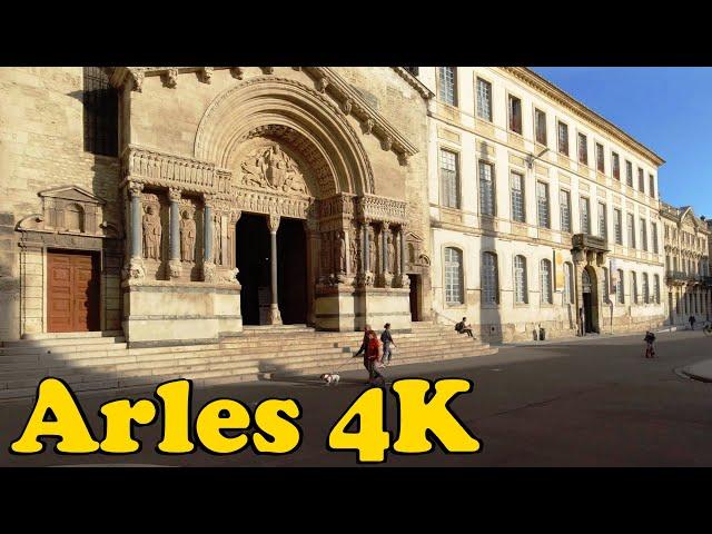 Arles, France Walking tour [4K].