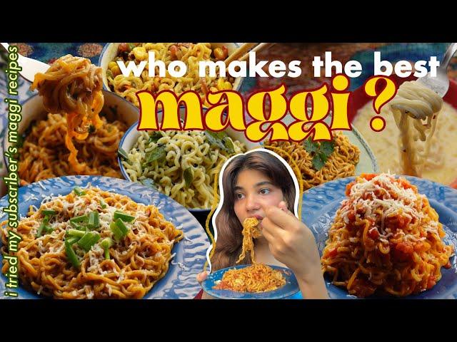 i rated your maggi recipes to find the best one 