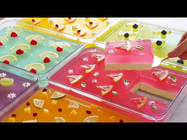 Fun to choose / Rainbow Fruit Jelly cake.  / Jelly Cheesecake / Amazing cake