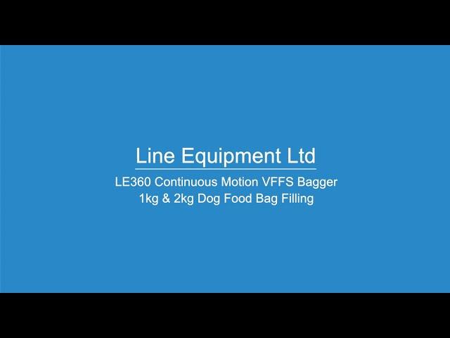 UK built stainless steel continuous motion VFFS bagger for dog food