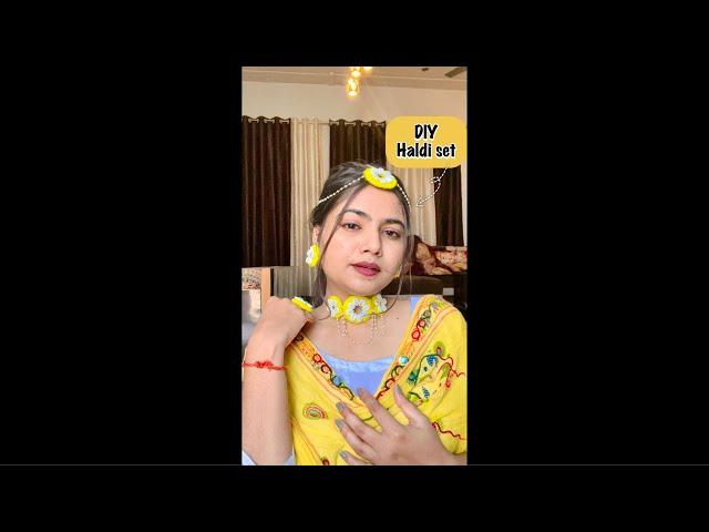 DIY haldi function jewellery set #diy #shorts #haldi #youtubeshorts @itspriyanjalisingh